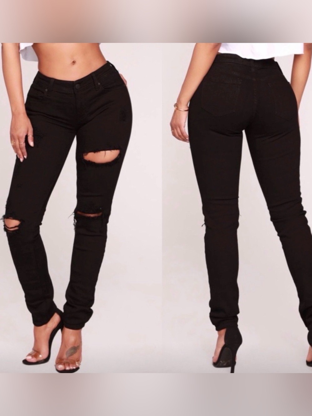 Fashion Nova Maxwell Distressed Skinny Jeans - Size 9